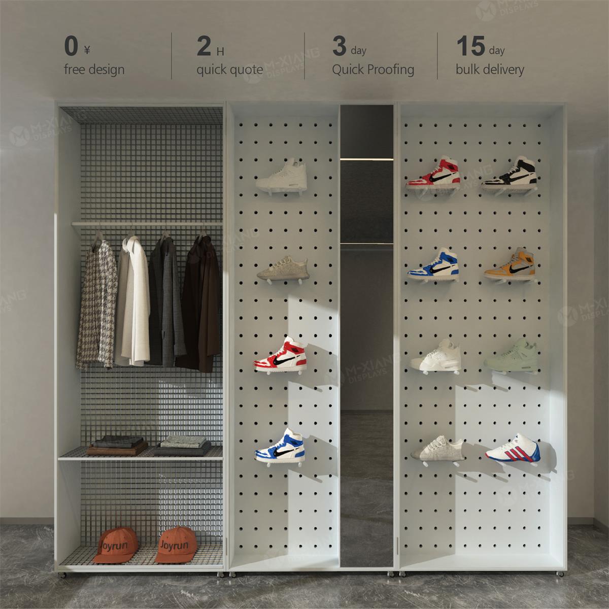 CLOTHING AND SHOE DISPLAY RACK (2)